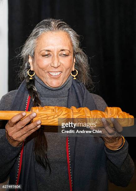 Indo-Canadian director Deepa Mehta receives the Trailblazer Award during Day 4 of the 16th Annual Whistler Film Festival in Whistler Village on...