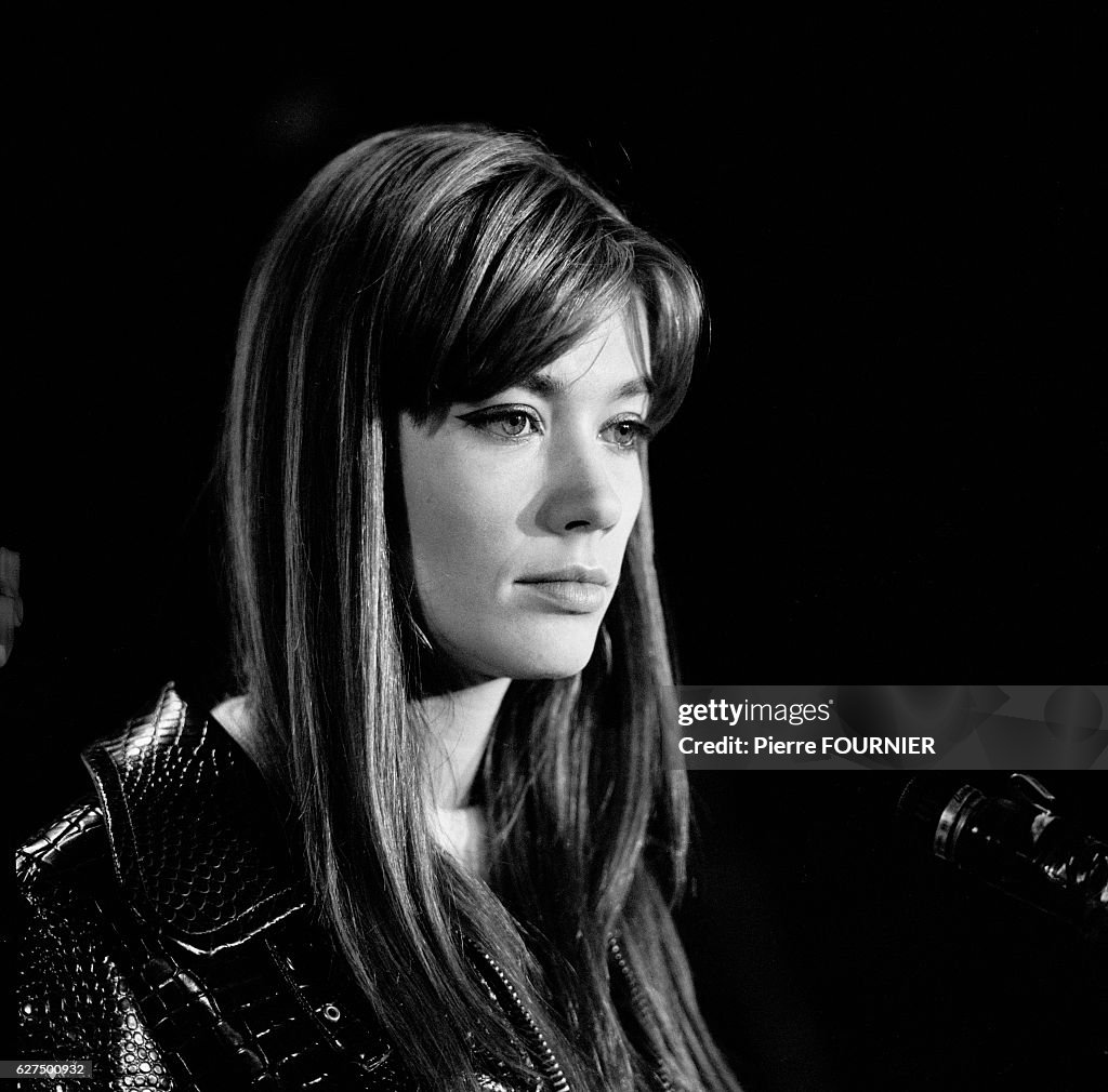 Singer Francoise Hardy at Olympia Hall in Paris