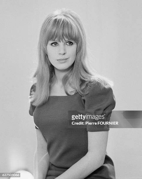 Marianne Faithfull on a French television set in Paris.