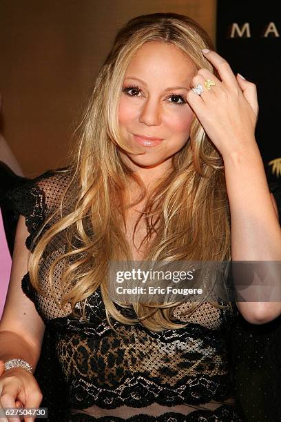 Mariah Carey celebrates her birthday at the Man Ray club in Paris.