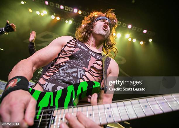 Satchel of Steel Panther performs at The Fillmore on December 3, 2016 in Detroit, Michigan.