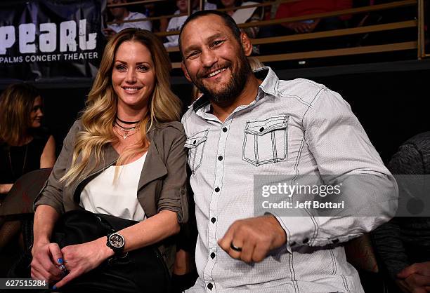 Legend Dan Henderson attends The Ultimate Fighter Finale event inside the Pearl concert theater at the Palms Resort & Casino on December 3, 2016 in...