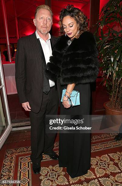 Boris Becker and his wife Lilly Becker during the Ein Herz Fuer Kinder after show party at Borchardt Restaurant on December 3, 2016 in Berlin,...