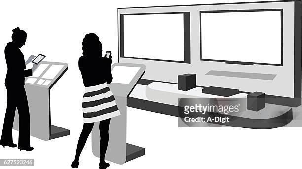 smart tvs for sale - collection stock illustrations