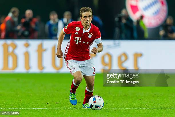 Philipp Lahm of Bayern Muenchen in action during the DFB Cup Final 2016 between Bayern Muenchen and Borussia Dortmund at Olympiastadion on May 21,...