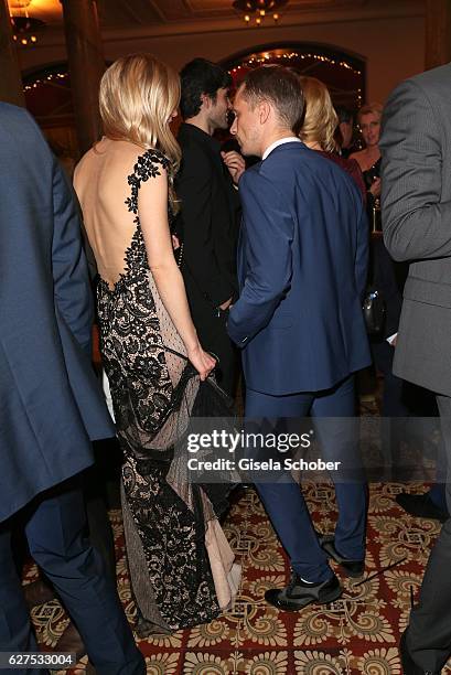 Larissa Marolt and Oliver Pocher during the Ein Herz Fuer Kinder after show party at Borchardt Restaurant on December 3, 2016 in Berlin, Germany.