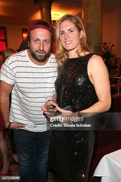 Photographer Paul Ripke and Britta Kerner during the Ein Herz Fuer Kinder after show party at Borchardt Restaurant on December 3, 2016 in Berlin,...