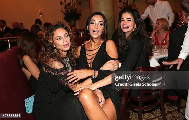 Lilly Becker and Verona Pooth and Shermine Shahrivar during the Ein Herz Fuer Kinder after show party at Borchardt Restaurant on December 3, 2016 in...