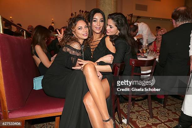 Lilly Becker and Verona Pooth and Shermine Shahrivar during the Ein Herz Fuer Kinder after show party at Borchardt Restaurant on December 3, 2016 in...