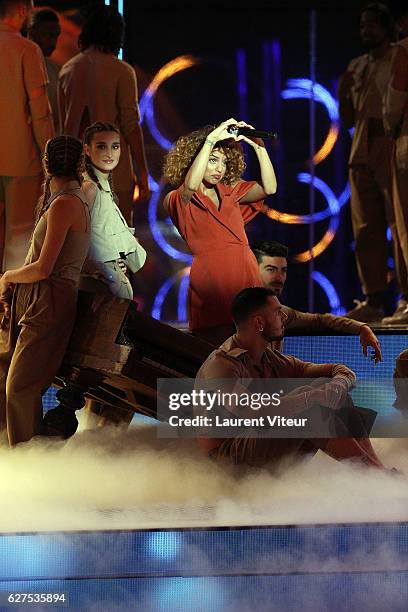 Singer Tal attends 30th Telethon at Hippodrome de Longchamp on December 3, 2016 in Paris, France.