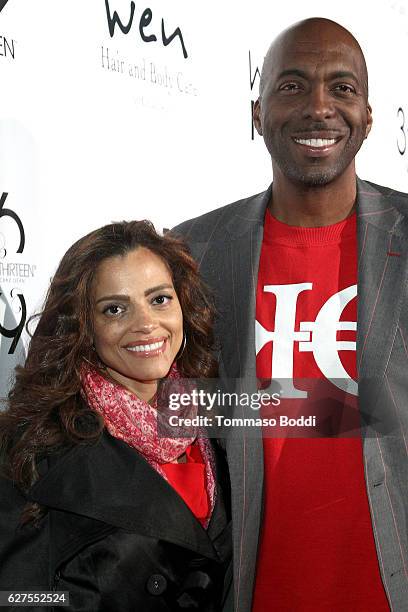 John Salley and Natasha Duffy attend the Chaz Dean WEN Winter Party Benefiting Love is Louder on December 3, 2016 in Los Angeles, California.