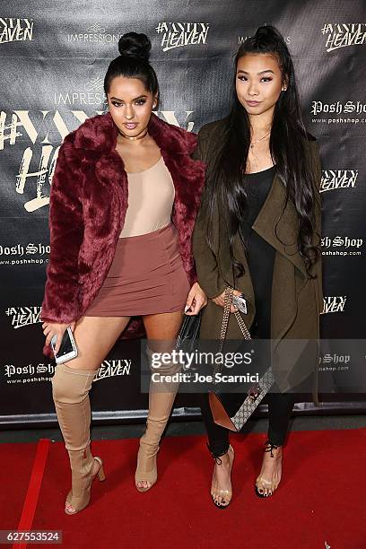 Karla Jara and guest attend the #VanityHeaven Flagship Store Grand Opening on December 3, 2016 in Tustin, California.