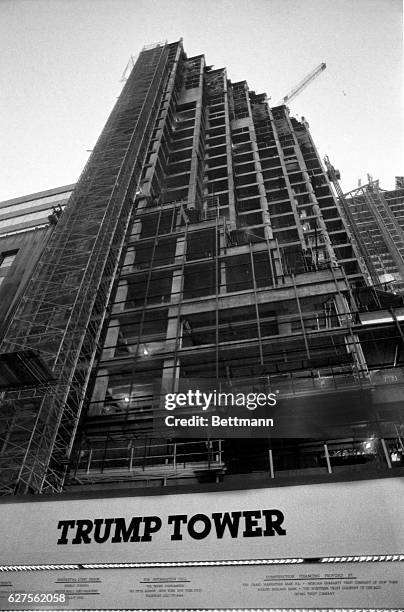 Fire roars through the top of the unfinished Trump Tower skyscraper on Fifth Avenue. A fire chief at the scene said the way the flames exploded...