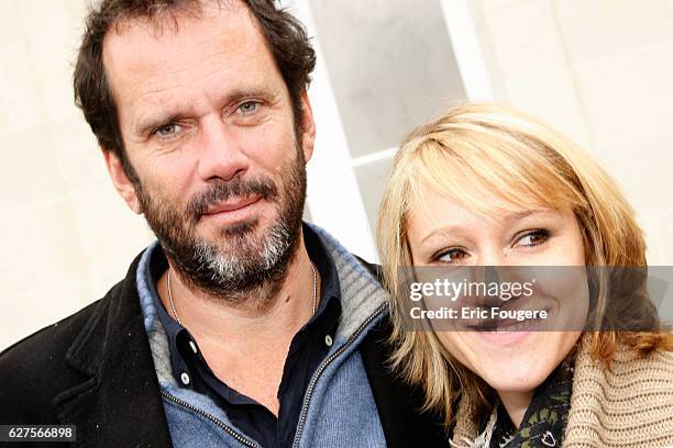 Actor Christian Vadim et sa femme Julia Livage Photographed in PARIS