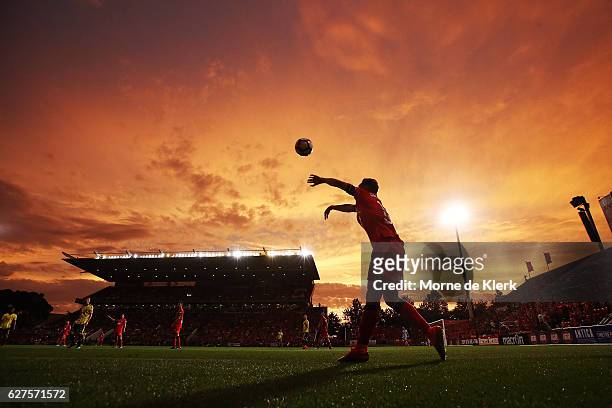 General view during the round nine A-League match between Adelaide United and the Wellington Phoenix at Coopers Stadium on December 4, 2016 in...