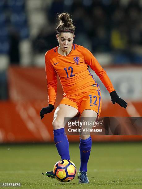 Tessel Middag of Hollandduring the friendly match between the women of Netherlands and England on November 29, 2016 at the Koning Willem II stadium...