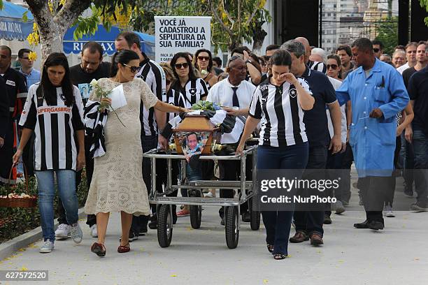 Body of journalist Guilherme Van Der Laars, from TV Globo, is buried in the São João Batista Cemetery, in Botafogo. He was one of the victims of the...