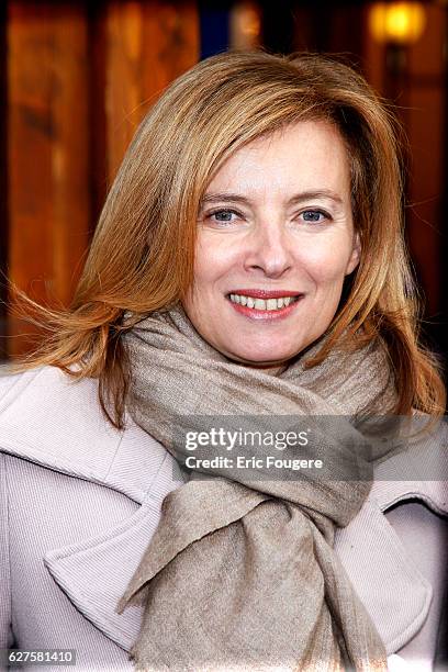 French Journalist Valerie Trierweiler Photographed in PARIS