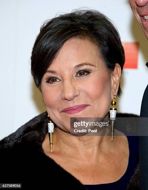 United States Secretary of Commerce Penny Pritzker arrives for the formal Artist's Dinner honoring the recipients of the 39th Annual Kennedy Center...