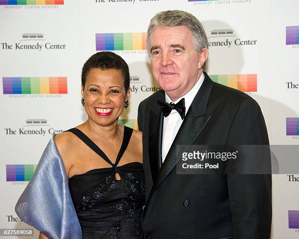 Opera singer Harolyn Blackwell and Peter Greer arrive for the formal Artist's Dinner honoring the recipients of the 39th Annual Kennedy Center Honors...