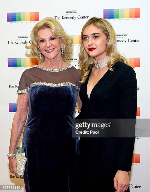 Elaine Wynn, left, and guest arrive for the formal Artist's Dinner honoring the recipients of the 39th Annual Kennedy Center Honors hosted by United...