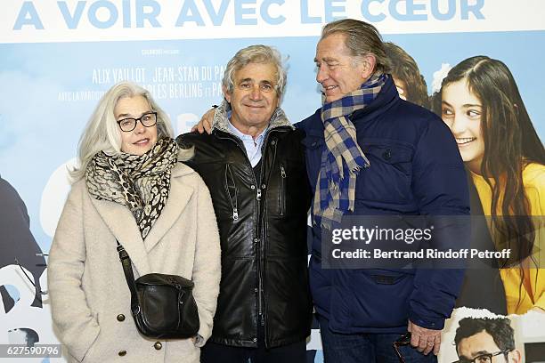 Maryline Leymergie, Michel Boujenah and William Leymergie attend the "Le Coeur En Braille" Paris Premiere at Cinema Gaumont Marignan on December 4,...