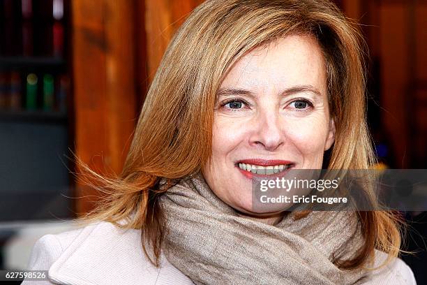 French Journalist Valerie Trierweiler Photographed in PARIS