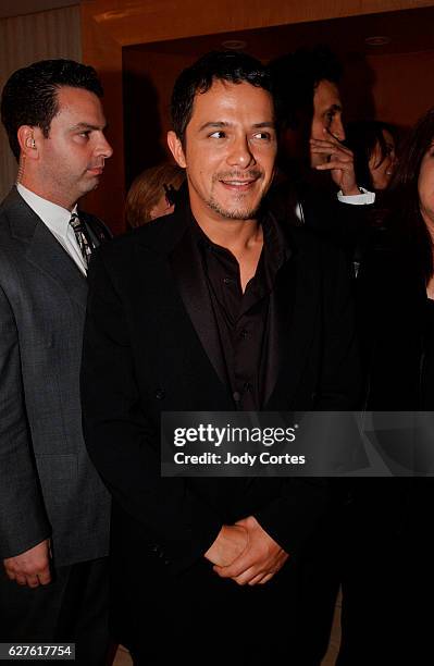 Alejandro Sanz arrives at the Warner Music Group and Entertainment Weekly post-Grammy party.