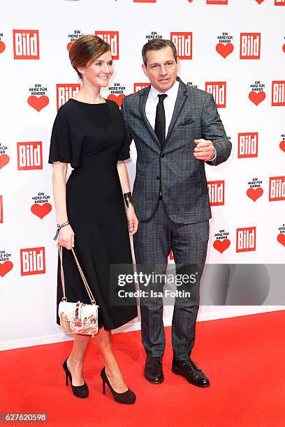 Judith Dommermuth and sports manager Michael Mronz attend the Ein Herz Fuer Kinder gala on December 3, 2016 in Berlin, Germany.