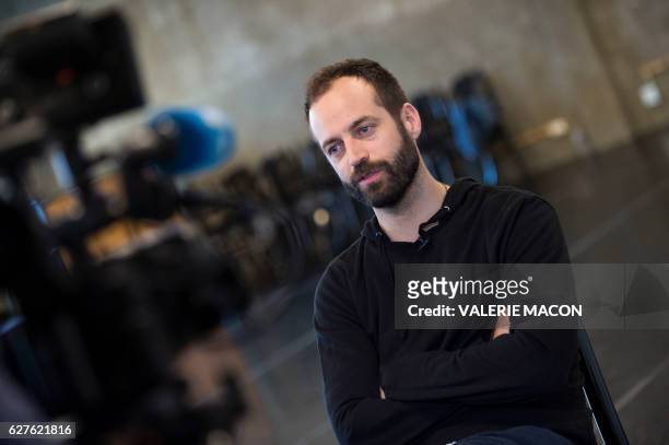 French dancer and choreographer Benjamin Millepied poses for a portrait session on December 1, 2016 at The Los Angeles Theater Center in Los Angeles,...