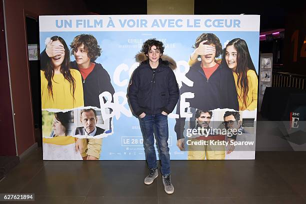 Jean-Stan Du Pac attends the "Le Coeur En Braille" Paris Premiere at Cinema Gaumont Marignan on December 4, 2016 in Paris, France.