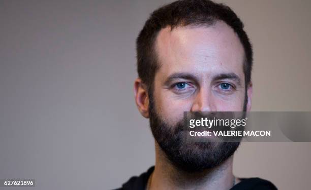French dancer and choreographer Benjamin Millepied poses for a portrait session on December 1, 2016 at The Los Angeles Theater Center in Los Angeles,...