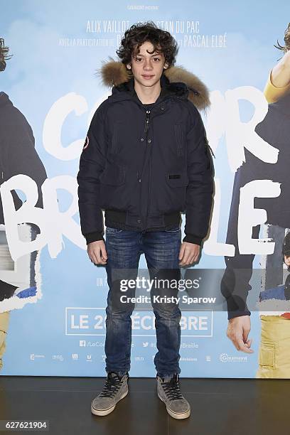 Jean-Stan Du Pac attends the "Le Coeur En Braille" Paris Premiere at Cinema Gaumont Marignan on December 4, 2016 in Paris, France.