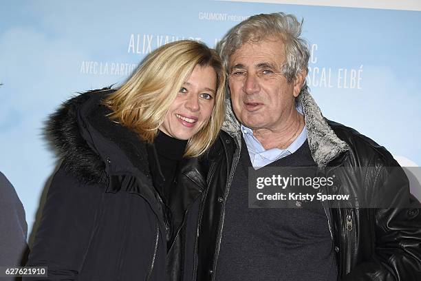 Wendy Bouchard and Michel Boujenah attend the "Le Coeur En Braille" Paris Premiere at Cinema Gaumont Marignan on December 4, 2016 in Paris, France.