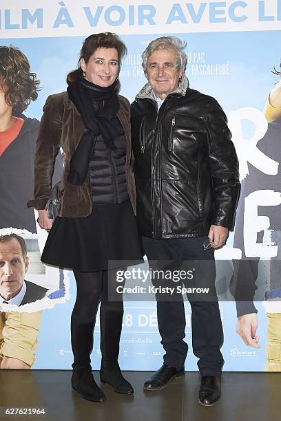 Sidonie Seydoux and Michel Boujenah attend the "Le Coeur En Braille" Paris Premiere at Cinema Gaumont Marignan on December 4, 2016 in Paris, France.