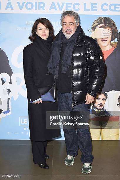 Aurelia Boujenah and Paul Boujenah attend the "Le Coeur En Braille" Paris Premiere at Cinema Gaumont Marignan on December 4, 2016 in Paris, France.