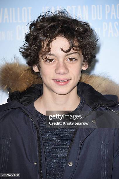 Jean-Stan Du Pac attends the "Le Coeur En Braille" Paris Premiere at Cinema Gaumont Marignan on December 4, 2016 in Paris, France.