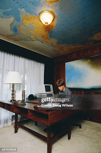 Microsoft Co-founder Bill Gates at Home