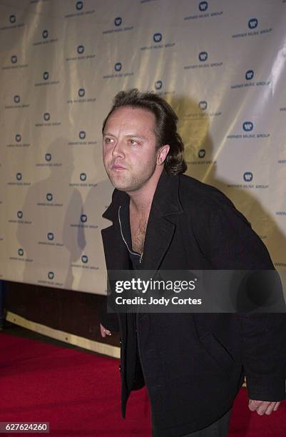 Lars Ulrich of Metallica arrives at the Warner Brothers Grammy party.