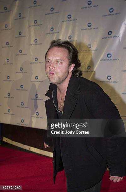 Lars Ulrich of Metallica arrives at the Warner Brothers Grammy party.