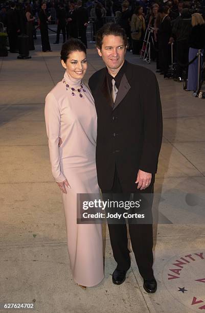 Sela Ward and husband Howard Sherman attend the Vanity Fair magazine party at Morton's.