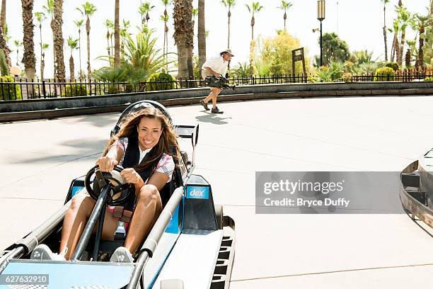 Golfer Cheyenne Woods is photographed for Golf Digest on June 25, 2012 at Castles 'N Coasters in Phoenix, Arizona.