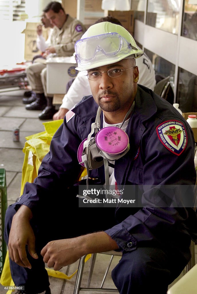 Rescue worker in the days following September 11th.