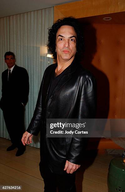 Paul Stanley arrives at the Warner Music Group and Entertainment Weekly post-Grammy party.