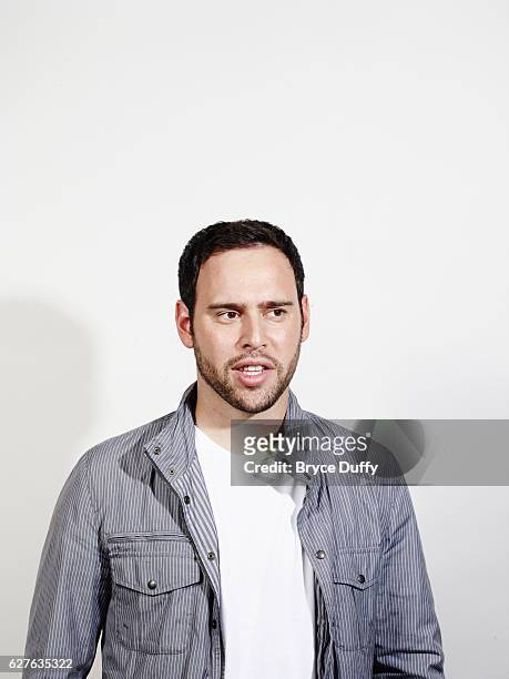 Justin Bieber's manager, Scott "Scooter" Braun is photographed for Billboard Magazine on July 26, 2012 in Los Angeles, California.