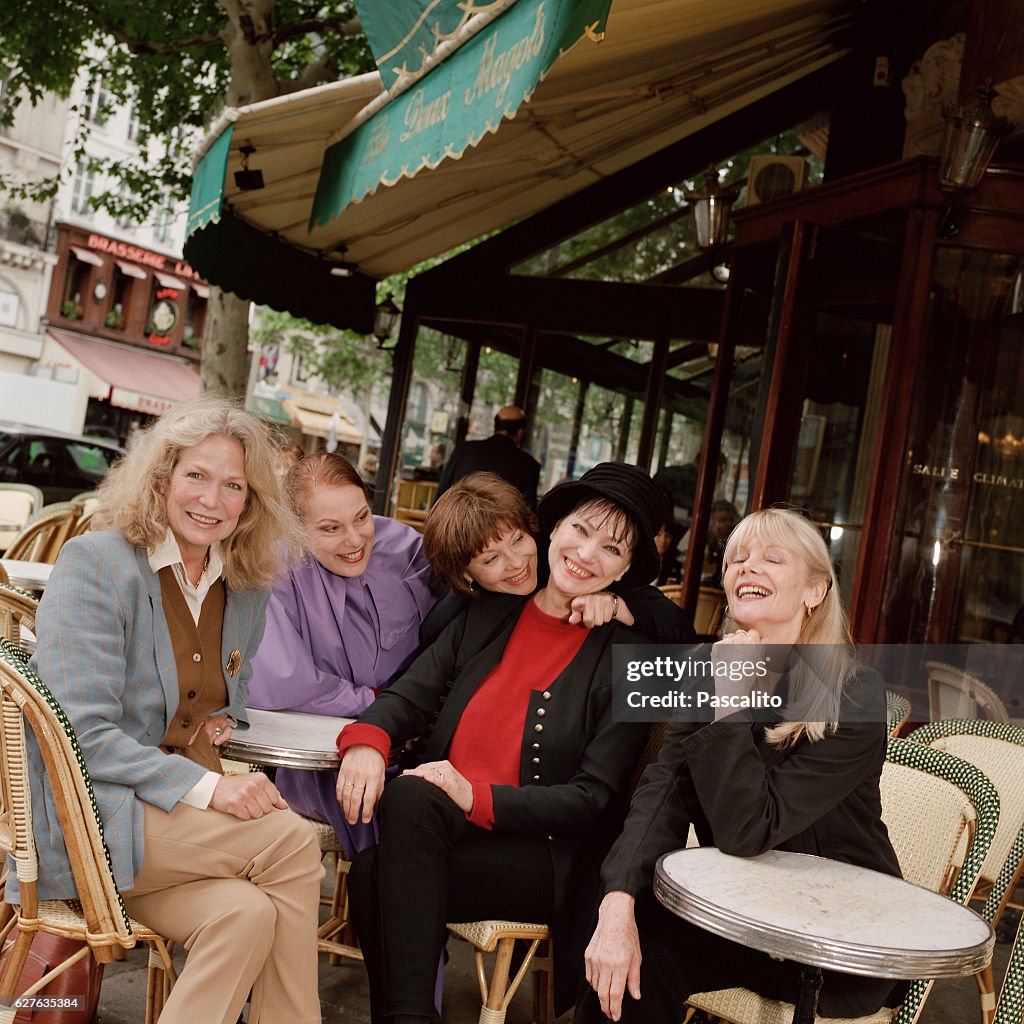 Alexandra Stewart, Bernadette Lafont, Macha Meril, Anna Karina and Francoise Brion