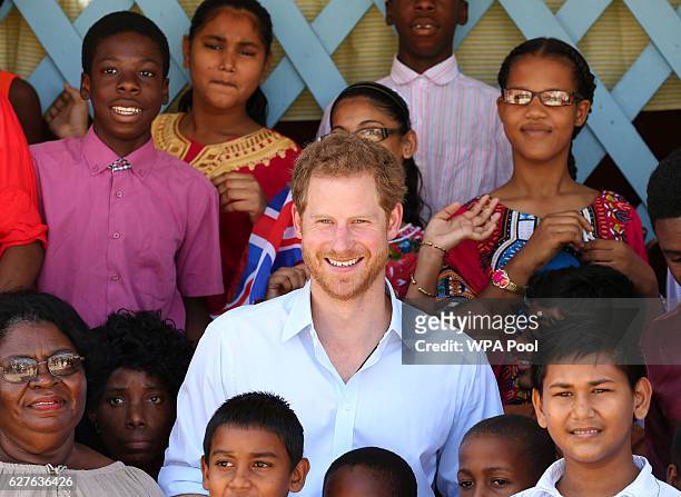 Prince Harry visits Joshua House Children's Centre on the final morning of an official visit to the Caribbean on December 4, 2016 in Georgetown,...