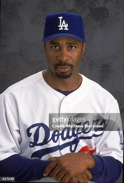 DeVon White of the Los Angeles Dodgers poses for a studio portrait during Spring Training at Holman Stadium in Vero Beach, Florida.Mandatory Credit:...