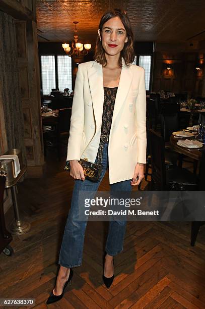 Alexa Chung attends The Fashion Awards in partnership with Swarovski nominees' lunch hosted by the British Fashion Council with Grey Goose at Little...