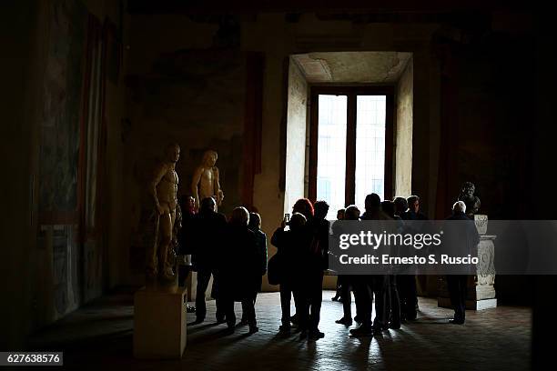 General view during the 'Songs Of Stone' By Gabriele Tinti at Museo Nazionale Romano Palazzo Altemps on December 4, 2016 in Rome, Italy.